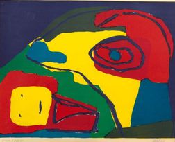 Karel Appel (Dutch, b. 1921) La Maman aux Yeux Bleus